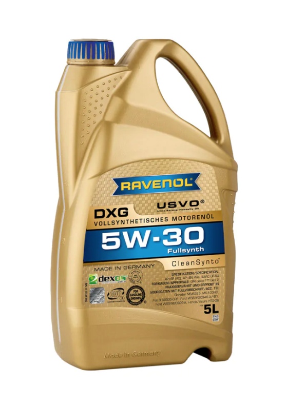 Ilustracja 5W30 DXG 5L RAV RAVENOL OLEJ RAVENOL DXG 5W30 CLEANSYNTO 5L